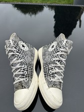 Chuck Taylor Converse Allstar UK Size 5 In Black Cream Speckle Design High Tops