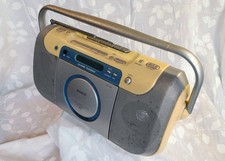 Retro Sony CFD-E100L Portable Boombox CD Radio Cassette | Fully functioning