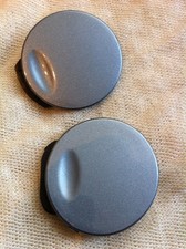 04-11 ASTRA H MK5 3 DR COUPE SPORTSHATCH  BUMPER TOW EYE COVERS SILVER LIGHTNING