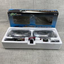 Vtg High Intensity Fog Lamp Light Set Auxiliary Off Road Street Gear Open Box