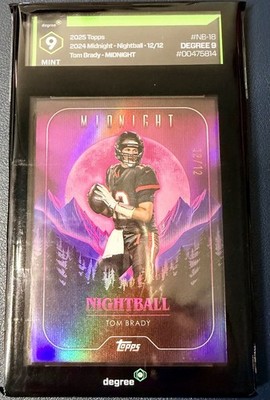 2024 Topps Midnight Nightball Tom Brady #NB-18 Midnight 12/12 Color&# Match SSP