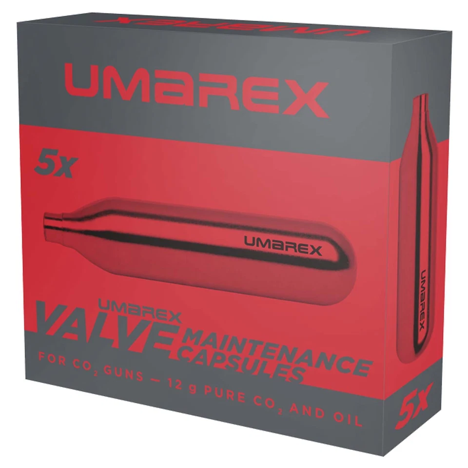 5 x Umarex Ventil Wartungskapseln (5er) 12g Co2 Kartuschen für Gotcha, Airsoft