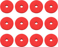 Wool Cymbal Felt 12PCS 36x10mm Red Wool Cymbal Felt, Cymbal Replacement Accesso