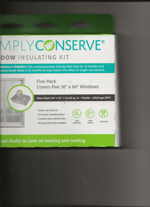 Simply Conserve Window Insulating Kit Indoor Film 5-Pack 36"x60" WK64210EF
