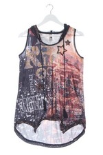 TREDY Canotta Donna Top Taglia IT 44 blu-rosso-bianco sporco stile casual