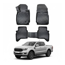 Fußmatten Automatten für Ford Ranger 2011-2022, TPE Allwetter