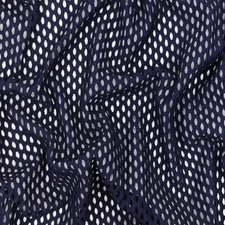 Dark Indigo Blue Famous Maker Mesh Stretch Yoga Activewear Knit Fabric