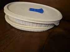 2 CorningWare Casserole Dish w/ Lid 23 oz, Bowl w/lid