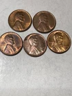 1935-1939 BU Lincoln Wheat Cents 1935P, 1938PD, 1939DS (5 Pcs)