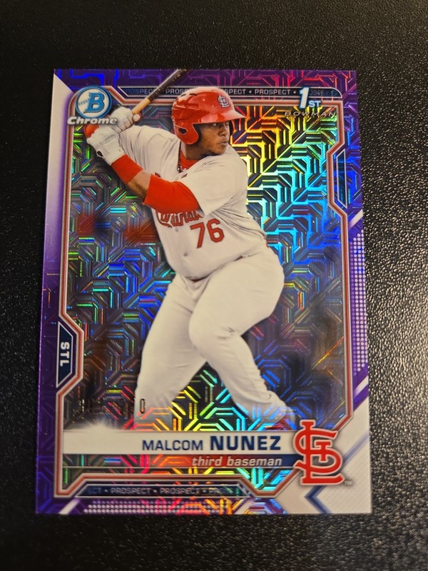 2021 Bowman Chrome - Prospects Malcom Nunez #BCP-226 Purple Mojo Refractor /250