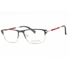 Calvin Klein Jeans Men's Eyeglasses Grey Rectangular Full Rim Frame CKJ18104 050