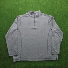 Orvis Classic Collection Sweatshirt Mens Large Blue Quarter Zip Pullover Casual