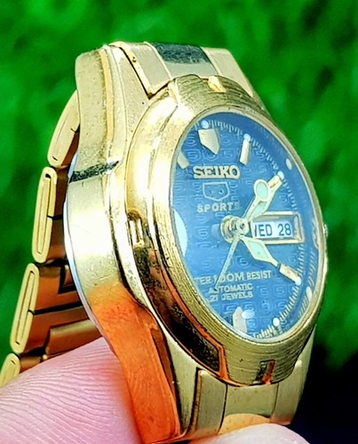 Seiko 5 Sport Automatic Day Date Dial 21 Jewels China Made Waman Wrist WATCH - Picture 7 of 21