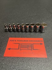 Snap On 14 New Drive 9 Piece Socket Set 12 Point 316 - 12 Tmmd16-tmd6
