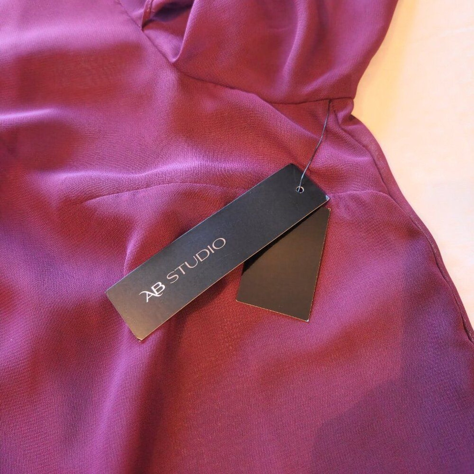 New AB Studio top Women's large Tulip sleeves Sheer fairy breezy lightweight