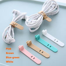 Reusable Silicone Cable Straps Wire Winder Earphone Charger Cord Organizer Ties