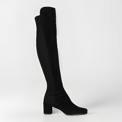 STUART WEITZMAN Women s City microstretch and suede over-the-knee boots Black 4M