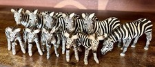 Schleich Wild Life Figurines Eleven Zebra Lot FREE SHIPPING