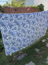Laura Ashley Walled Garden Blue Reverse Check 100 Cotton King Quilted Beds