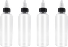 4 Pcs 5oz Dispensing Bottles, Plastic Squeeze Bottles with Twist Top Cap