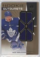 2022-23 SP Game Used Rookie Outbursts Jersey Nicholas Abruzzese Nick Auto 5i2
