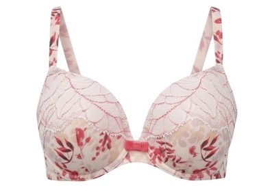 Triumph gefütterter BH Mon Amour Fou Spotlight WHP 75B apricot Blüten Muster NEU