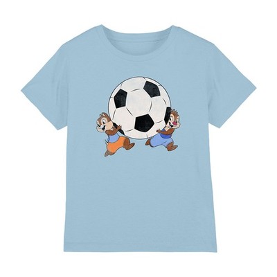 Disney Chip N Dale Fußball Kinder T-Shirt 3-13 Jahre, hellblau