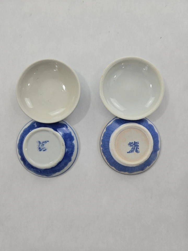 Caja de porcelana Rouge, caja de baratijas de porcelana de 2 piezas con palomas en flor de cerezo Foto 4 de 4