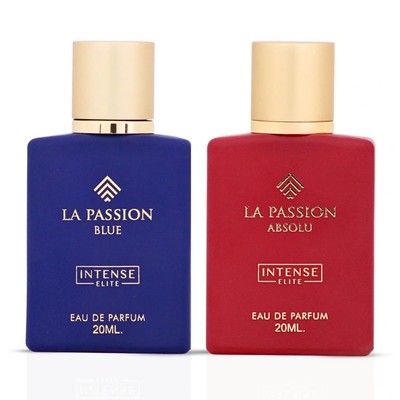 La Passion Blue & La Passion Absolu EDP Spray 20ml by Intense Elite (Bundle)