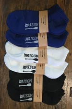 WATSON & CO. LOW CUT UNISEX SOCKS 6 PAIRS 3 COLORS NEW Size 5-15 USA MADE NEW