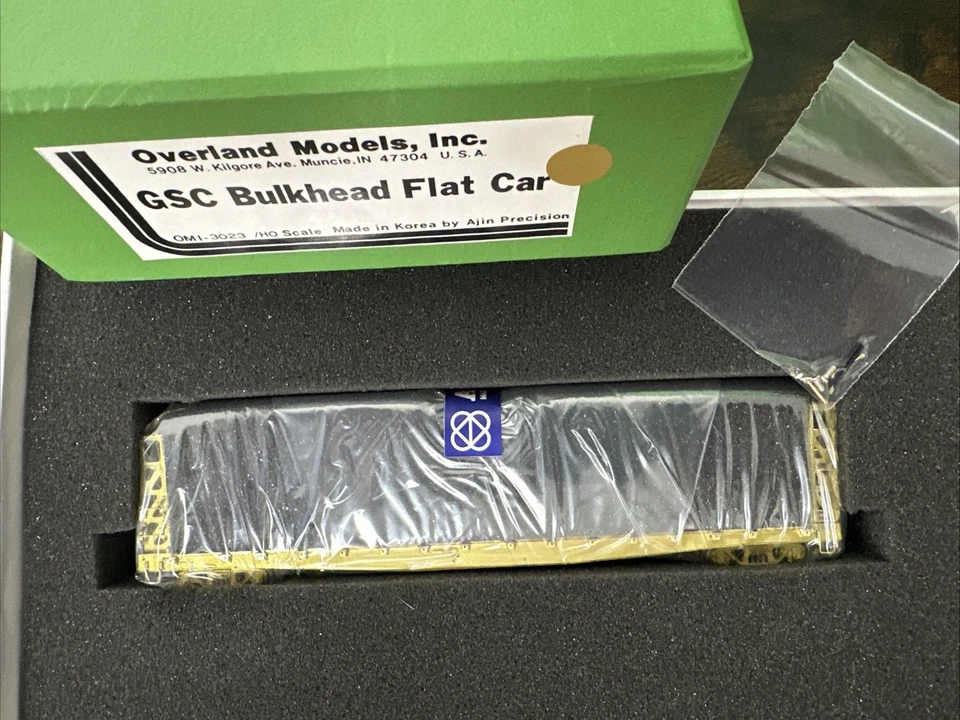 Overland Models, Inc. #OMI-3023 GSC Bulkhead Flat Car - Unpainted 1:87 MIB C10! - Image 3 of 4
