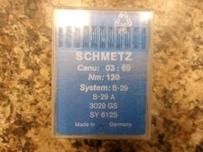 50 SIZE 120/19 SCHMETZ B-29 A SY 6125 INDUSTRIAL SEWING MACHINE NEEDLES A433