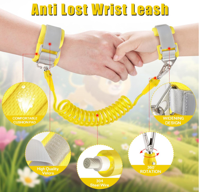  Anti Lost Wrist Link Child Kids Safety Harness Kids Walking Wristband Assistant
