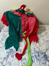 Rubies Costume Adult Elf Red Green Felt Hat has Lights watch video Christmas