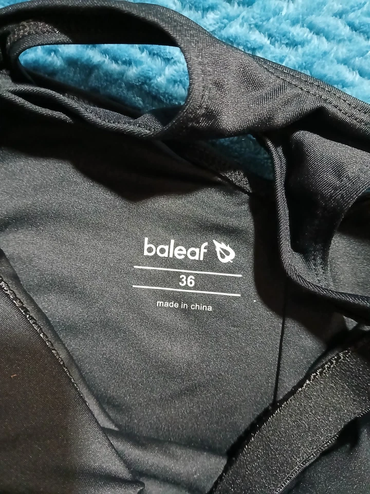 Baleaf Swimwear Women's Size 36 Racerback Athletic One Piece Swimsuit Black  - Image 2 of 4