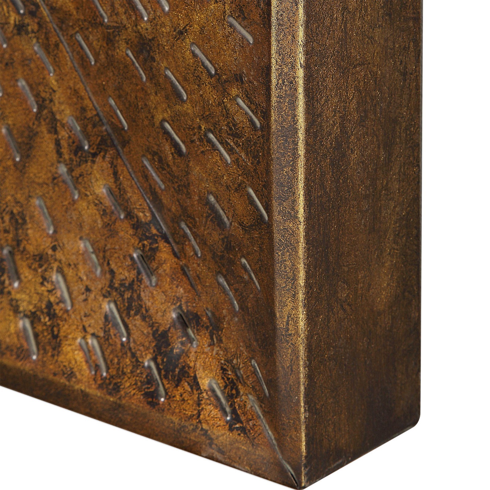 BLAISE XXL 32" PIERCED AGED IRON PANEL WALL ART DECOR UTTERMOST 04170