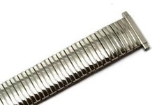 SPEIDEL 16-22MM SILVER TWIST O FLEX EXPANSION STRETCH STRAP WATCH BAND 5.6 IN