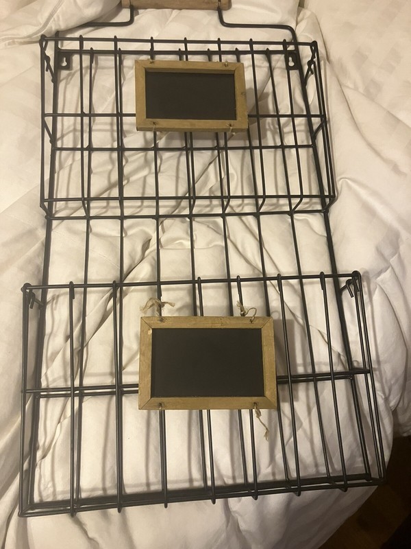 Farmhouse/Cottage Style Magazine Rack / Organizer / File with Chalkboard Labels