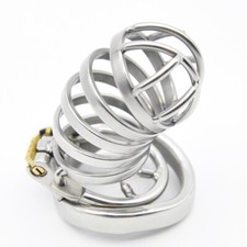 Male Chastity Cage Lock Device/Belt Men Metal Anti-Off Ring Penis Lock Trainer