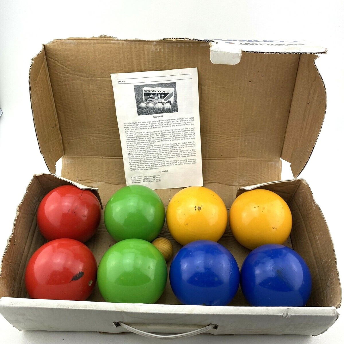 Bocce Ball Set Sportcraft 1981 Made In Italy W/ Original Box