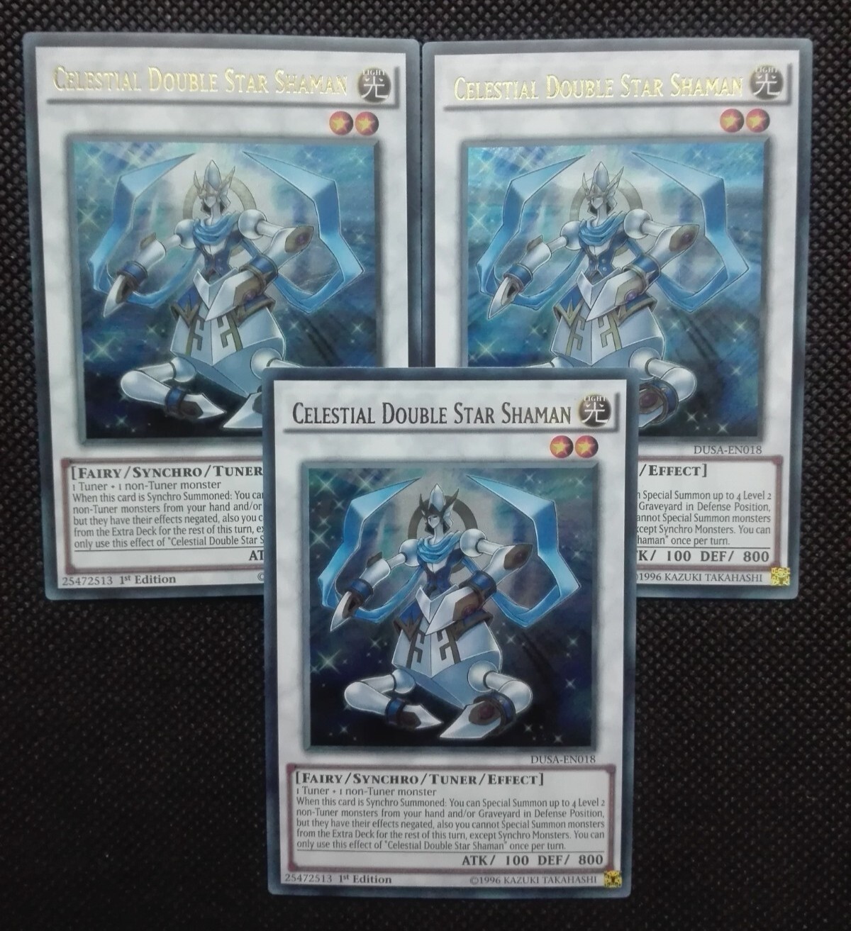 Yugioh! DUSA 3x Celestial Double Star Shaman Ultra Rare Nm eBay