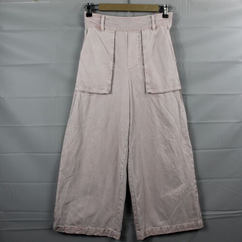 Young Fabulous & Broke Pant Womens Small Saidie Wide Leg Baggy Crop Light Pink