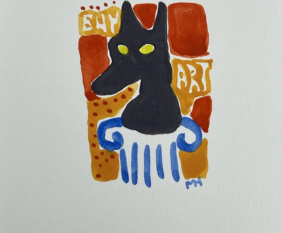 Mary Hamilton Grupo 5 Obras de Arte Acuarela Pintura Los Operativos de Sundance Perros Foto 4 de 4