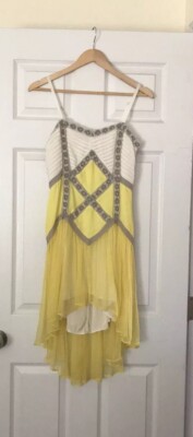 free people yellow beaded dress The Starlite Dress- MIRROR PALAIS  Rent My Dress