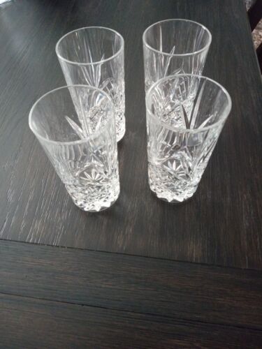  Lead Crystal Water Drinking Glasses Set of 4 - Picture 1 of 8