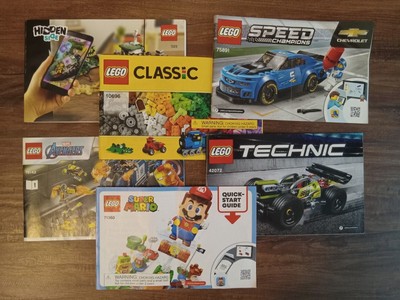 Lego Instruction Manuals *Super Mario *Technic *Speed Champions *Hidden Side