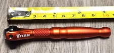 Titan Micro 1/4" DR 90 Tooth Reversible Ratchet w/Rotating Head, ORANGE #11314O