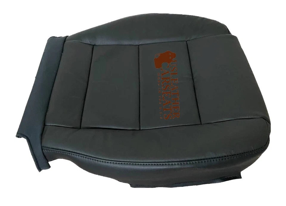 Cubierta de asiento de cuero de repuesto para parte inferior del conductor Audi A6 2009 2008 2010 negra Foto 3 de 4