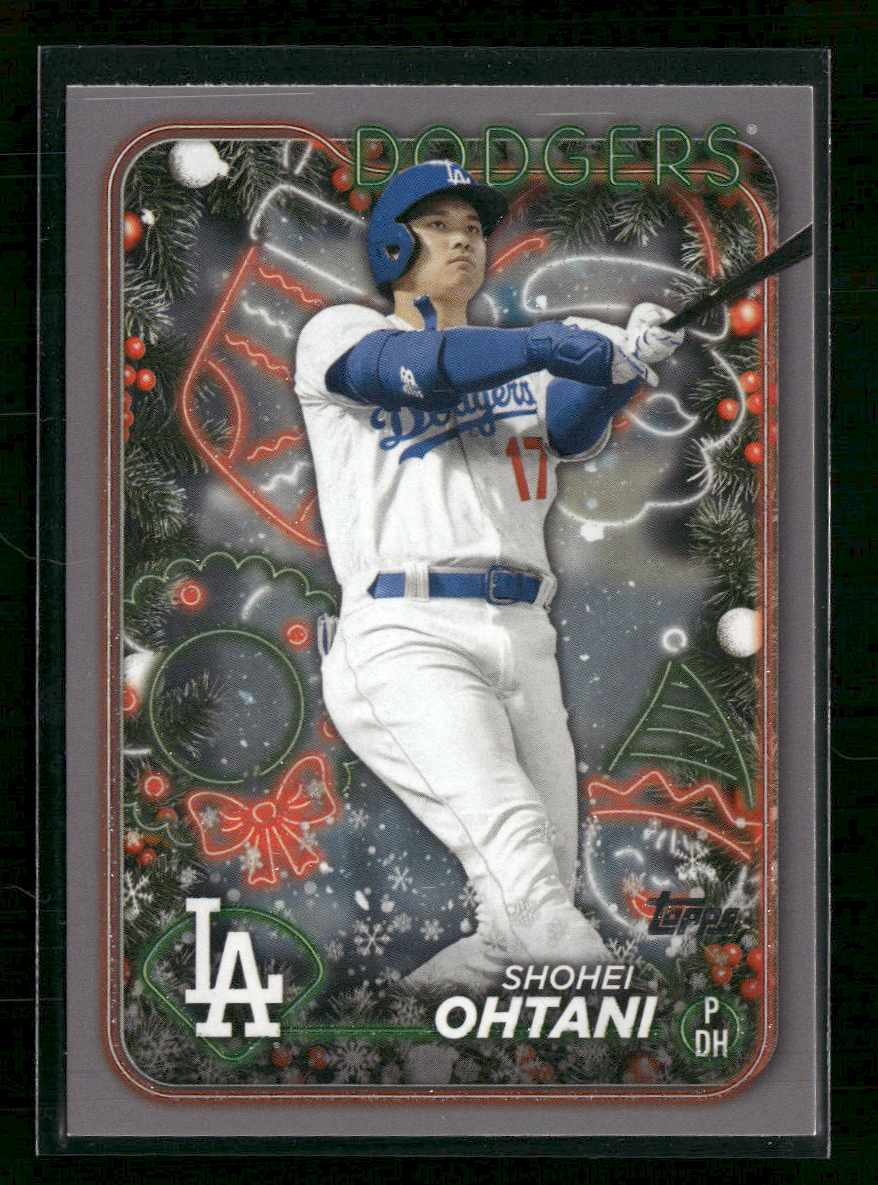 2024 Topps Holiday Baseball Card #H1 Shohei Ohtani Silver Glitter