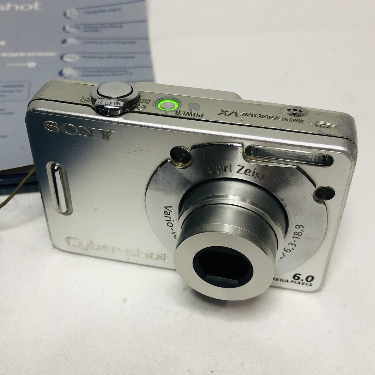 Sony Cyber-shot DSC-W50 6.0MP Digital Camera - Silver for sale